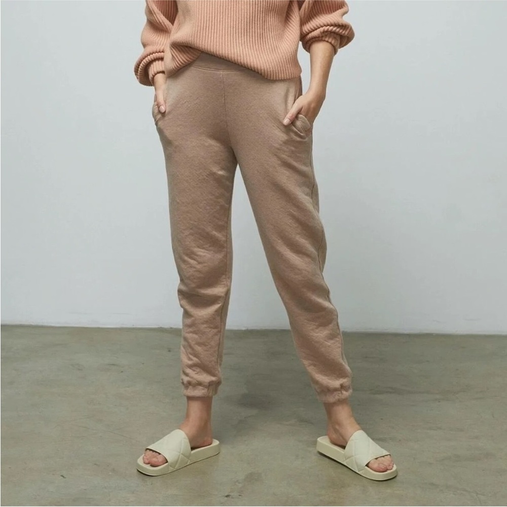 New $198! LUNYA M Otium Tan Heather Restore Double Faced Joggers Lounge Pants